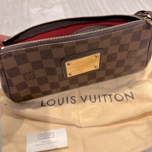 Louis Vuitton Damier Ebene Eva Clutch / Crossbody